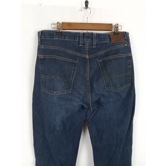 Lucky Brand Jeans Men's 34X33 Blue Dark Wash 181 Relaxed Straight - Picture 6 of 12